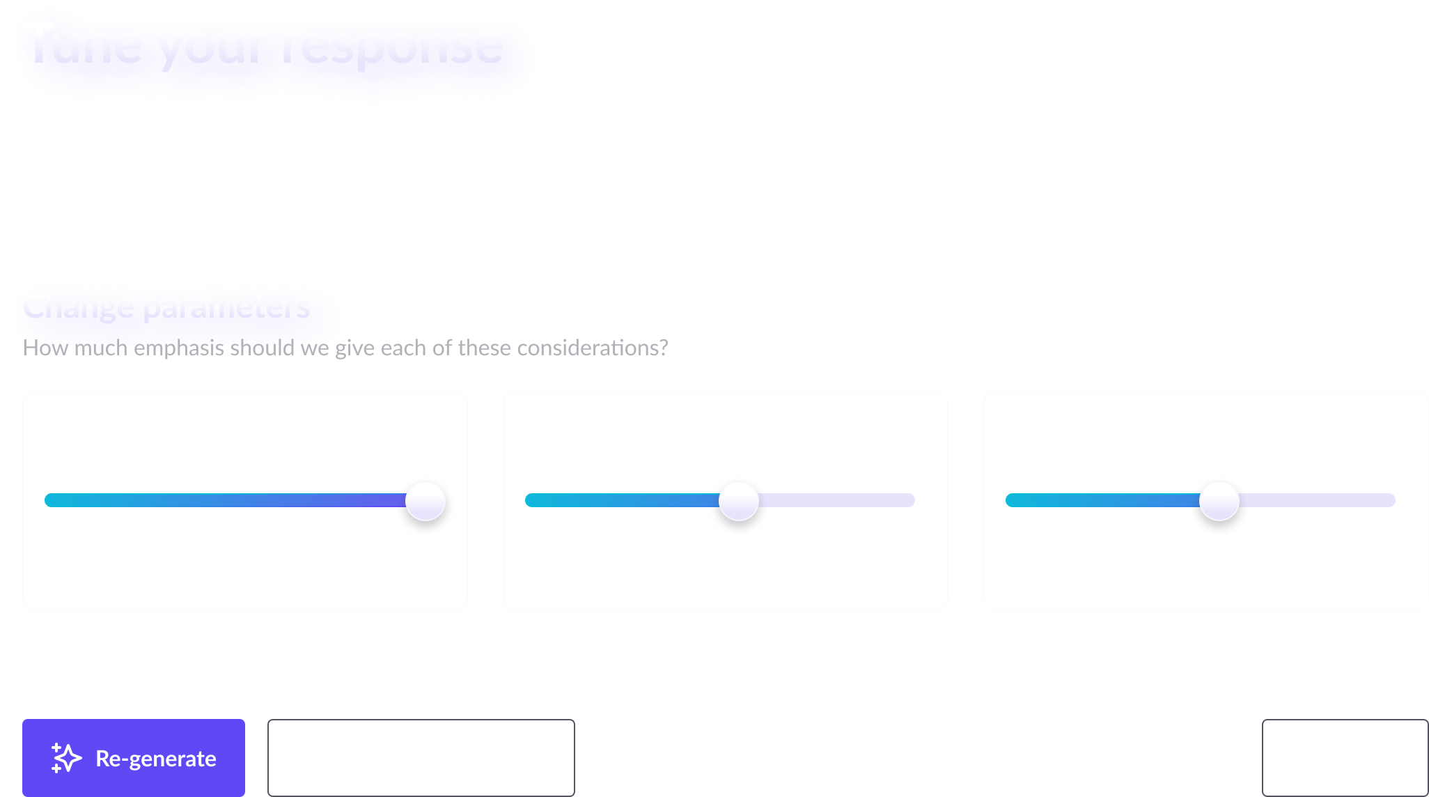AI response interface concept